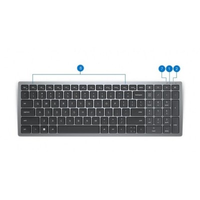 Клавіатура Dell Compact Multi-Device Wireless Keyboard - KB740 - Russian(QWERTY) (580-AKOZ) Клавіатура Dell Compact Multi-Device Wireless Keyboard - KB740 - Russian(QWERTY) (580-AKOZ)