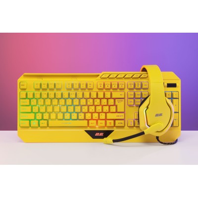 Клавіатура мембранна 2E GAMING KG315 110key, USB-A, EN/UA, RGB, жовтий (2E-KG315UYW) Клавіатура мембранна 2E GAMING KG315 110key, USB-A, EN/UA, RGB, жовтий (2E-KG315UYW)