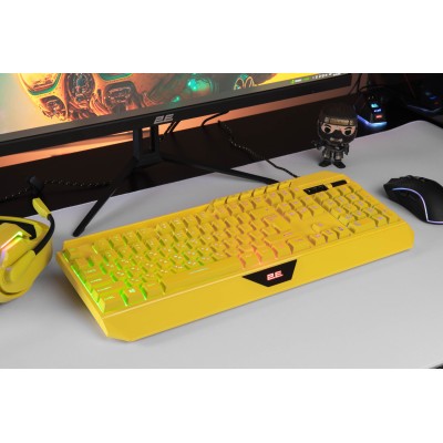 Клавіатура мембранна 2E GAMING KG315 110key, USB-A, EN/UA, RGB, жовтий (2E-KG315UYW) Клавіатура мембранна 2E GAMING KG315 110key, USB-A, EN/UA, RGB, жовтий (2E-KG315UYW)