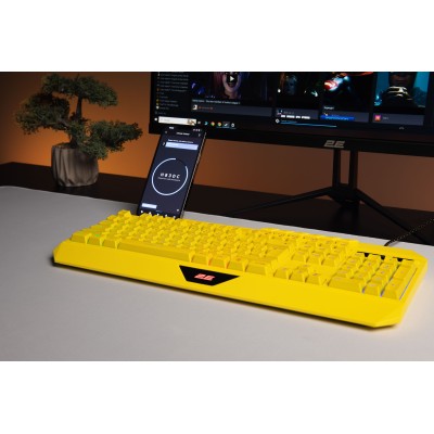 Клавіатура мембранна 2E GAMING KG315 110key, USB-A, EN/UA, RGB, жовтий (2E-KG315UYW) Клавіатура мембранна 2E GAMING KG315 110key, USB-A, EN/UA, RGB, жовтий (2E-KG315UYW)