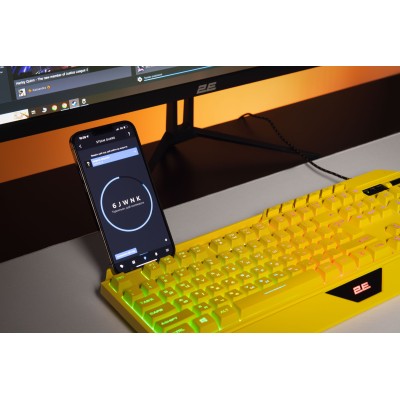 Клавіатура мембранна 2E GAMING KG315 110key, USB-A, EN/UA, RGB, жовтий (2E-KG315UYW) Клавіатура мембранна 2E GAMING KG315 110key, USB-A, EN/UA, RGB, жовтий (2E-KG315UYW)