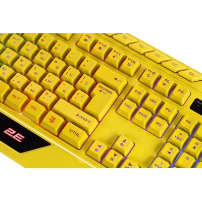 Клавіатура мембранна 2E GAMING KG315 110key, USB-A, EN/UA, RGB, жовтий (2E-KG315UYW) Клавіатура мембранна 2E GAMING KG315 110key, USB-A, EN/UA, RGB, жовтий (2E-KG315UYW)