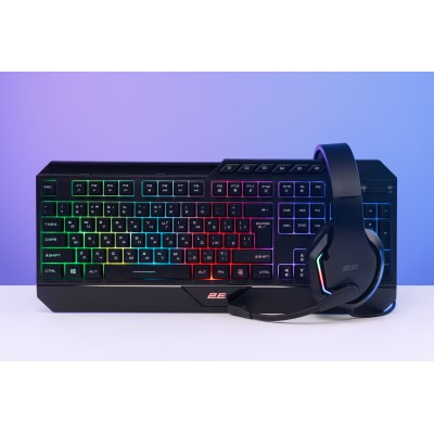 Клавіатура мембранна 2E GAMING KG315 110key, USB-A, EN/UA, RGB, чорний (2E-KG315UBK) Клавіатура мембранна 2E GAMING KG315 110key, USB-A, EN/UA, RGB, чорний (2E-KG315UBK)