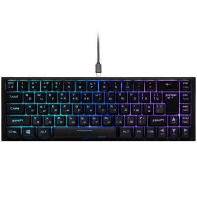 Клавіатура мембранна 2E GAMING KG350 68key, USB-A, EN/UA/RU, RGB, чорний (2E-KG350UBK) Клавіатура мембранна 2E GAMING KG350 68key, USB-A, EN/UA/RU, RGB, чорний (2E-KG350UBK)
