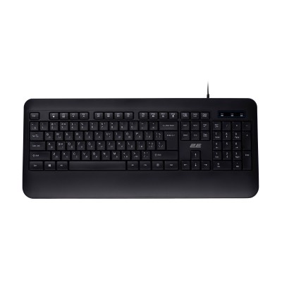 Клавіатура мембранна 2E KS109 104key, USB-A, EN/UK/RU, чорний (2E-KS109UB) Клавіатура мембранна 2E KS109 104key, USB-A, EN/UK/RU, чорний (2E-KS109UB)