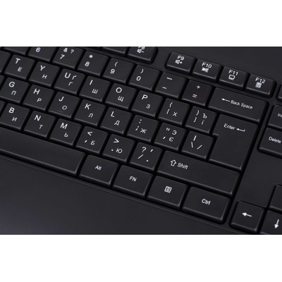 Клавіатура мембранна 2E KS109 104key, USB-A, EN/UK/RU, чорний (2E-KS109UB) Клавіатура мембранна 2E KS109 104key, USB-A, EN/UK/RU, чорний (2E-KS109UB)