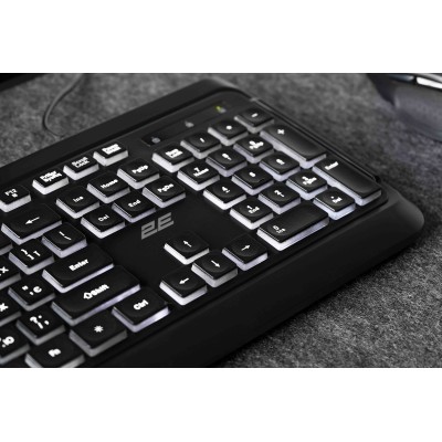 Клавіатура мембранна 2E KS120 104key, USB-A, EN/UK, White LED, чорний (2E-KS120UB_UA) Клавіатура мембранна 2E KS120 104key, USB-A, EN/UK, White LED, чорний (2E-KS120UB_UA)