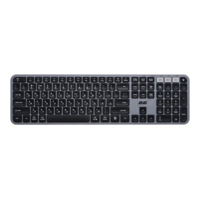 Клавіатура мембранна 2E KS240 110key, WL/BT, EN/UK, сіро-чорний (2E-KS240WG_UA) Клавіатура мембранна 2E KS240 110key, WL/BT, EN/UK, сіро-чорний (2E-KS240WG_UA)