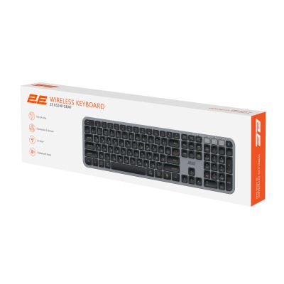 Клавіатура мембранна 2E KS240 110key, WL/BT, EN/UK, сіро-чорний (2E-KS240WG_UA) Клавіатура мембранна 2E KS240 110key, WL/BT, EN/UK, сіро-чорний (2E-KS240WG_UA)