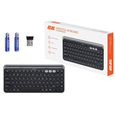 Клавіатура мембранна 2E KS250 84key, WL/BT, EN/UK, чорно-сірий (2E-KS250WBK_UA) Клавіатура мембранна 2E KS250 84key, WL/BT, EN/UK, чорно-сірий (2E-KS250WBK_UA)