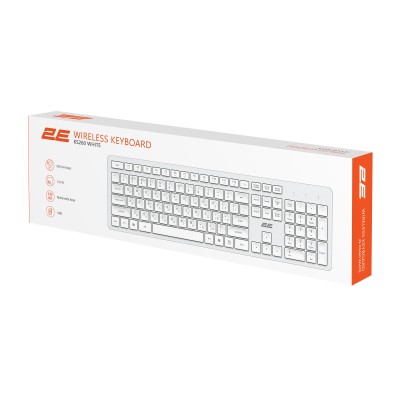 Клавіатура мембранна 2E KS260 106key, WL, EN/UK, білий (2E-KS260WWH_UA) Клавіатура мембранна 2E KS260 106key, WL, EN/UK, білий (2E-KS260WWH_UA)