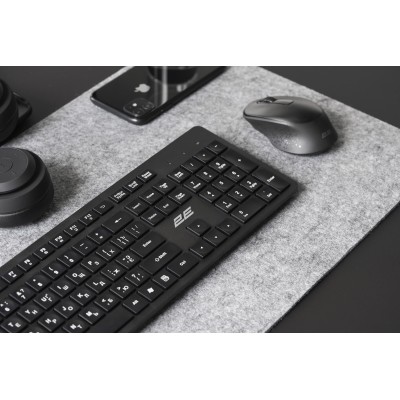 Клавіатура мембранна 2E KS260 106key, WL, EN/UK, чорний (2E-KS260WB) Клавіатура мембранна 2E KS260 106key, WL, EN/UK, чорний (2E-KS260WB)