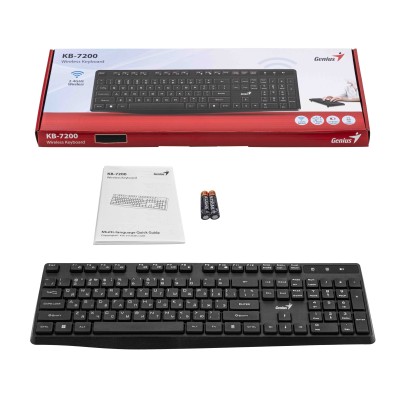 Клавіатура мембранна Genius KB-7200, 104key, WL, EN/UKR, чорний (31320002406) Клавіатура мембранна Genius KB-7200, 104key, WL, EN/UKR, чорний (31320002406)