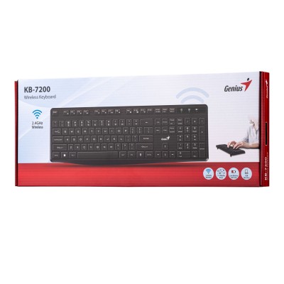 Клавіатура мембранна Genius KB-7200, 104key, WL, EN/UKR, чорний (31320002406) Клавіатура мембранна Genius KB-7200, 104key, WL, EN/UKR, чорний (31320002406)