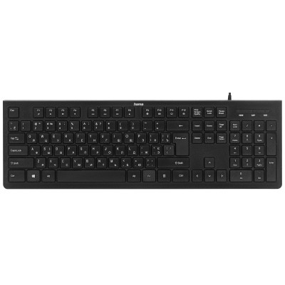 Клавіатура мембранна Hama KC-200, 105key, USB-A, EN/UKR/RU, чорний (89182681) Клавіатура мембранна Hama KC-200, 105key, USB-A, EN/UKR/RU, чорний (89182681)