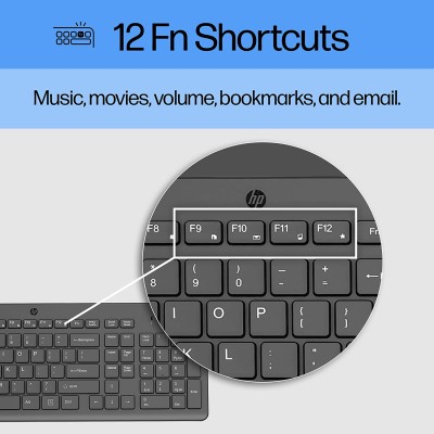 Клавіатура мембранна HP 150, 104key, USB-A, EN/RU, чорний (664R5AA) Клавіатура мембранна HP 150, 104key, USB-A, EN/RU, чорний (664R5AA)