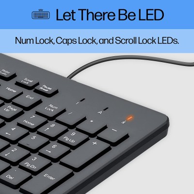 Клавіатура мембранна HP 150, 104key, USB-A, EN/RU, чорний (664R5AA) Клавіатура мембранна HP 150, 104key, USB-A, EN/RU, чорний (664R5AA)