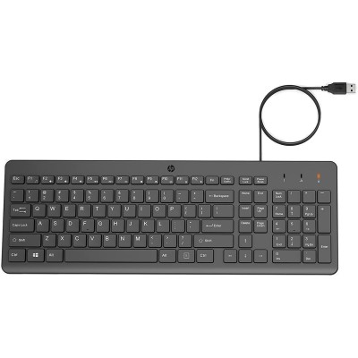Клавіатура мембранна HP 150, 104key, USB-A, EN/RU, чорний (664R5AA) Клавіатура мембранна HP 150, 104key, USB-A, EN/RU, чорний (664R5AA)