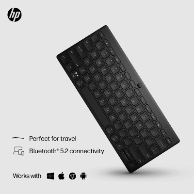 Клавіатура мембранна HP 350 Compact Multi-Device, 78key, BT, EN/UK, чорний (692S8AA) Клавіатура мембранна HP 350 Compact Multi-Device, 78key, BT, EN/UK, чорний (692S8AA)