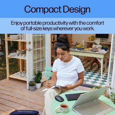 Клавіатура мембранна HP 350 Compact Multi-Device, 78key, BT, EN/UK, чорний (692S8AA) Клавіатура мембранна HP 350 Compact Multi-Device, 78key, BT, EN/UK, чорний (692S8AA)