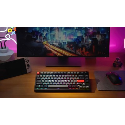 Клавіатура механічна Lemokey P1 Pro 84Key, Keychron Super Banana, WL/BT/USB-A, QMK/VIA, Hot-Swap, EN/UKR, RGB, Knob, Carbon Blac Клавіатура механічна Lemokey P1 Pro 84Key, Keychron Super Banana, WL/BT/USB-A, QMK/VIA, Hot-Swap, EN/UKR, RGB, Knob, Carbon Blac