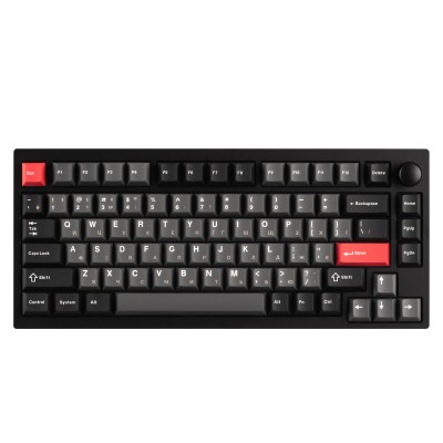 Клавіатура механічна Lemokey P1 Pro 84Key, Keychron Super Banana, WL/BT/USB-A, QMK/VIA, Hot-Swap, EN/UKR, RGB, Knob, Carbon Blac Клавіатура механічна Lemokey P1 Pro 84Key, Keychron Super Banana, WL/BT/USB-A, QMK/VIA, Hot-Swap, EN/UKR, RGB, Knob, Carbon Blac