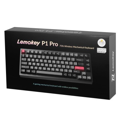 Клавіатура механічна Lemokey P1 Pro 84Key, Keychron Super Banana, WL/BT/USB-A, QMK/VIA, Hot-Swap, EN/UKR, RGB, Knob, Carbon Blac Клавіатура механічна Lemokey P1 Pro 84Key, Keychron Super Banana, WL/BT/USB-A, QMK/VIA, Hot-Swap, EN/UKR, RGB, Knob, Carbon Blac