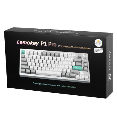 Клавіатура механічна Lemokey P1 Pro 84Key, Keychron Super Banana, WL/BT/USB-A, QMK/VIA, Hot-Swap, EN/UKR, RGB, Knob, Space Silve Клавіатура механічна Lemokey P1 Pro 84Key, Keychron Super Banana, WL/BT/USB-A, QMK/VIA, Hot-Swap, EN/UKR, RGB, Knob, Space Silve