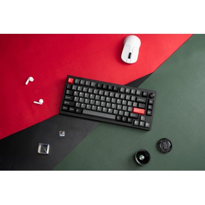 Клавіатура механічна Lemokey P1 Pro 84Key, Keychron Super Brown, WL/BT/USB-A, QMK/VIA, Hot-Swap, EN/UKR, RGB, Knob, Carbon Black Клавіатура механічна Lemokey P1 Pro 84Key, Keychron Super Brown, WL/BT/USB-A, QMK/VIA, Hot-Swap, EN/UKR, RGB, Knob, Carbon Black