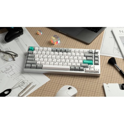 Клавіатура механічна Lemokey P1 Pro 84Key, Keychron Super Brown, WL/BT/USB-A, QMK/VIA, Hot-Swap, EN/UKR, RGB, Knob, Space Silver Клавіатура механічна Lemokey P1 Pro 84Key, Keychron Super Brown, WL/BT/USB-A, QMK/VIA, Hot-Swap, EN/UKR, RGB, Knob, Space Silver