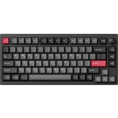 Клавіатура механічна Lemokey P1 Pro 84Key, Keychron Super Red, WL/BT/USB-A, QMK/VIA, Hot-Swap, EN/UKR, RGB, Knob, Carbon Black ( Клавіатура механічна Lemokey P1 Pro 84Key, Keychron Super Red, WL/BT/USB-A, QMK/VIA, Hot-Swap, EN/UKR, RGB, Knob, Carbon Black (