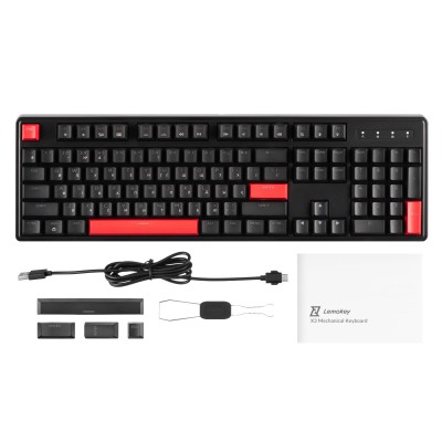 Клавіатура механічна Lemokey X3 104Key, Keychron Brown, USB-A, QMK/VIA, Hot-Swap, EN/UKR, RGB, чорний (X3-H3-UA) Клавіатура механічна Lemokey X3 104Key, Keychron Brown, USB-A, QMK/VIA, Hot-Swap, EN/UKR, RGB, чорний (X3-H3-UA)