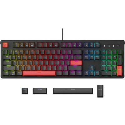Клавіатура механічна Lemokey X3 104Key, Keychron Red, USB-A, QMK/VIA, Hot-Swap, EN/UKR, RGB, чорний (X3-H1-UA) Клавіатура механічна Lemokey X3 104Key, Keychron Red, USB-A, QMK/VIA, Hot-Swap, EN/UKR, RGB, чорний (X3-H1-UA)