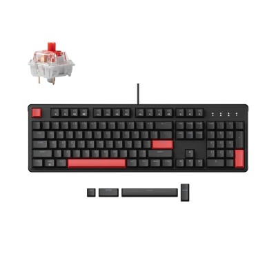 Клавіатура механічна Lemokey X3 104Key, Keychron Red, USB-A, QMK/VIA, Hot-Swap, EN/UKR, RGB, чорний (X3-H1-UA) Клавіатура механічна Lemokey X3 104Key, Keychron Red, USB-A, QMK/VIA, Hot-Swap, EN/UKR, RGB, чорний (X3-H1-UA)
