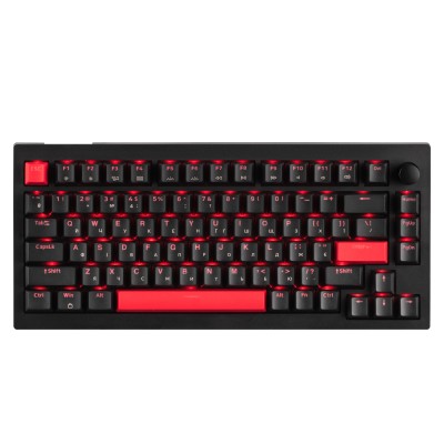 Клавіатура механічна Lemokey X4 84Key, Keychron Brown, USB-A, QMK/VIA, Hot-Swap, EN/UKR, Red led, чорний (X4-A3-UA) Клавіатура механічна Lemokey X4 84Key, Keychron Brown, USB-A, QMK/VIA, Hot-Swap, EN/UKR, Red led, чорний (X4-A3-UA)