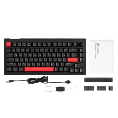 Клавіатура механічна Lemokey X4 84Key, Keychron Brown, USB-A, QMK/VIA, Hot-Swap, EN/UKR, Red led, чорний (X4-A3-UA) Клавіатура механічна Lemokey X4 84Key, Keychron Brown, USB-A, QMK/VIA, Hot-Swap, EN/UKR, Red led, чорний (X4-A3-UA)