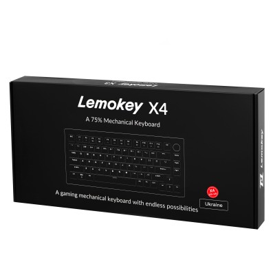 Клавіатура механічна Lemokey X4 84Key, Keychron Brown, USB-A, QMK/VIA, Hot-Swap, EN/UKR, Red led, чорний (X4-A3-UA) Клавіатура механічна Lemokey X4 84Key, Keychron Brown, USB-A, QMK/VIA, Hot-Swap, EN/UKR, Red led, чорний (X4-A3-UA)