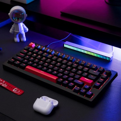Клавіатура механічна Lemokey X4 84Key, Keychron Red, USB-A, QMK/VIA, Hot-Swap, EN/UKR, Red led, чорний (X4-A1-UA) Клавіатура механічна Lemokey X4 84Key, Keychron Red, USB-A, QMK/VIA, Hot-Swap, EN/UKR, Red led, чорний (X4-A1-UA)