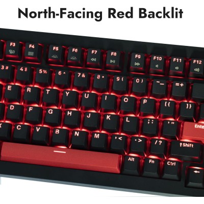 Клавіатура механічна Lemokey X4 84Key, Keychron Red, USB-A, QMK/VIA, Hot-Swap, EN/UKR, Red led, чорний (X4-A1-UA) Клавіатура механічна Lemokey X4 84Key, Keychron Red, USB-A, QMK/VIA, Hot-Swap, EN/UKR, Red led, чорний (X4-A1-UA)