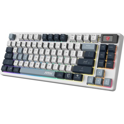 Клавіатура механічна MSI FORGE GK600 TKL W SKY UA 104key, mechanical Linear, USB-A, Wireless, Bluetooth, EN/UKR/RU, RGB, білий ( Клавіатура механічна MSI FORGE GK600 TKL W SKY UA 104key, mechanical Linear, USB-A, Wireless, Bluetooth, EN/UKR/RU, RGB, білий (