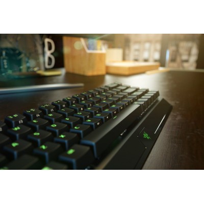 Клавіатура механічна Razer BlackWidow V3 Mini HyperSpeed 68key, Green Switch, USB-A/WL/BT, EN/RU, RGB, чорний (RZ03-03891600-R3R Клавіатура механічна Razer BlackWidow V3 Mini HyperSpeed 68key, Green Switch, USB-A/WL/BT, EN/RU, RGB, чорний (RZ03-03891600-R3R