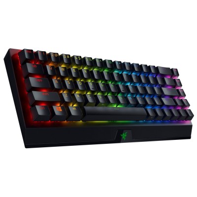 Клавіатура механічна Razer BlackWidow V3 Mini HyperSpeed 68key, Green Switch, USB-A/WL/BT, EN/RU, RGB, чорний (RZ03-03891600-R3R Клавіатура механічна Razer BlackWidow V3 Mini HyperSpeed 68key, Green Switch, USB-A/WL/BT, EN/RU, RGB, чорний (RZ03-03891600-R3R