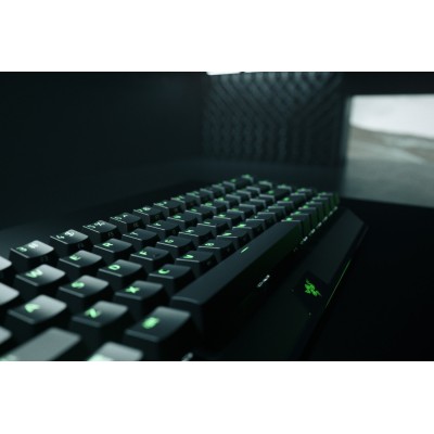 Клавіатура механічна Razer BlackWidow V3 Mini HyperSpeed 68key, Green Switch, USB-A/WL/BT, EN/RU, RGB, чорний (RZ03-03891600-R3R Клавіатура механічна Razer BlackWidow V3 Mini HyperSpeed 68key, Green Switch, USB-A/WL/BT, EN/RU, RGB, чорний (RZ03-03891600-R3R