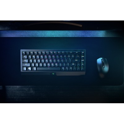 Клавіатура механічна Razer BlackWidow V3 Mini HyperSpeed 68key, Green Switch, USB-A/WL/BT, EN/RU, RGB, чорний (RZ03-03891600-R3R Клавіатура механічна Razer BlackWidow V3 Mini HyperSpeed 68key, Green Switch, USB-A/WL/BT, EN/RU, RGB, чорний (RZ03-03891600-R3R