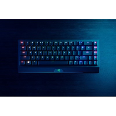 Клавіатура механічна Razer BlackWidow V3 Mini HyperSpeed 68key, Green Switch, USB-A/WL/BT, EN/RU, RGB, чорний (RZ03-03891600-R3R Клавіатура механічна Razer BlackWidow V3 Mini HyperSpeed 68key, Green Switch, USB-A/WL/BT, EN/RU, RGB, чорний (RZ03-03891600-R3R