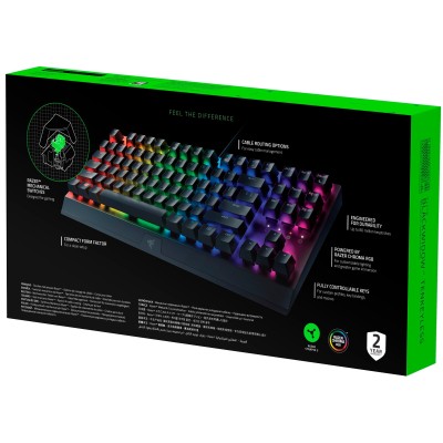 Клавіатура механічна Razer BlackWidow V3 TKL 87key, Green Switch, USB-A, EN/RU, RGB, чорний (RZ03-03490700-R3R1) Клавіатура механічна Razer BlackWidow V3 TKL 87key, Green Switch, USB-A, EN/RU, RGB, чорний (RZ03-03490700-R3R1)