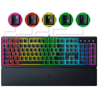 Клавіатура механічна Razer Ornata V3 104key, Mecha-Membrane Switch, USB-A, EN/UK, RGB, чорний (RZ03-04462100-R371) Клавіатура механічна Razer Ornata V3 104key, Mecha-Membrane Switch, USB-A, EN/UK, RGB, чорний (RZ03-04462100-R371)