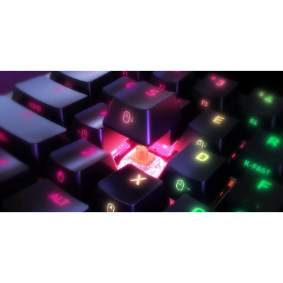 Клавіатура механічна Xtrfy K5 68Key, Kailh Red, USB-A, EN/UA, Hot-swap, RGB, Чорний (K5-RGB-CPT-BLACK-R-UKR) Клавіатура механічна Xtrfy K5 68Key, Kailh Red, USB-A, EN/UA, Hot-swap, RGB, Чорний (K5-RGB-CPT-BLACK-R-UKR)