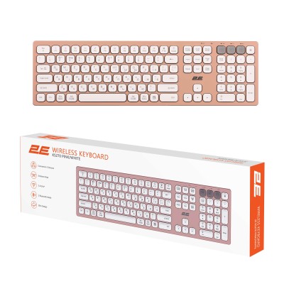 Клавіатура ножнична 2E KS270 109key, WL/BT, EN/UK, рожево-білий (2E-KS270WBPN_UA) Клавіатура ножнична 2E KS270 109key, WL/BT, EN/UK, рожево-білий (2E-KS270WBPN_UA)