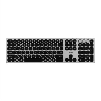 Клавіатура ножнична 2E KS270 109key, WL/BT, EN/UK, сіро-чорний (2E-KS270WBGR_UA) Клавіатура ножнична 2E KS270 109key, WL/BT, EN/UK, сіро-чорний (2E-KS270WBGR_UA)